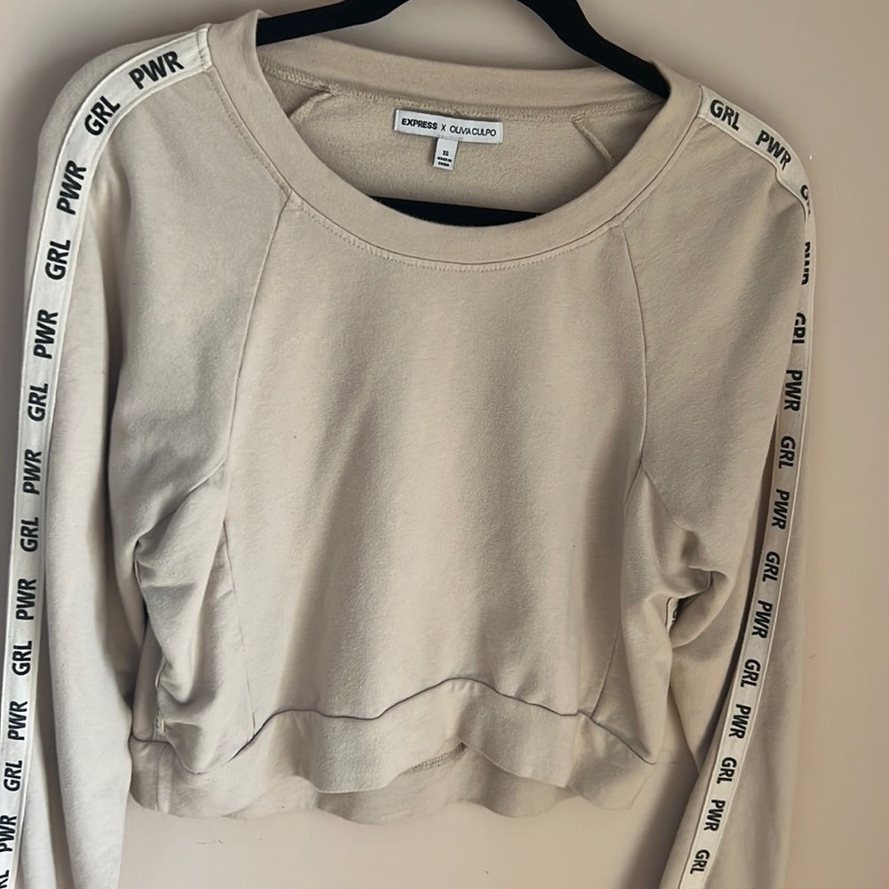 Beige Girl Power Crewneck XS